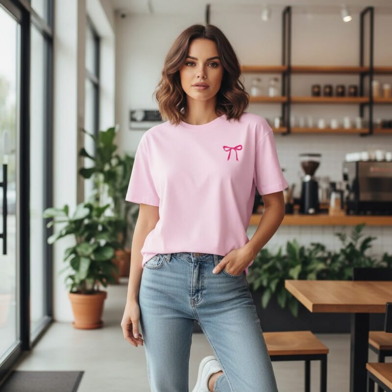 Women Butterfly Drop Shoulder T-Shirt Oversized Fit