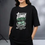 Time Money graphic cotton t shirt for women in Pakistan oversized long fit streetwear casual