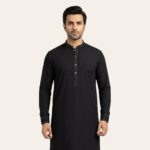 Black Collar Shalwar Kameez for Men – Ramzan 2026